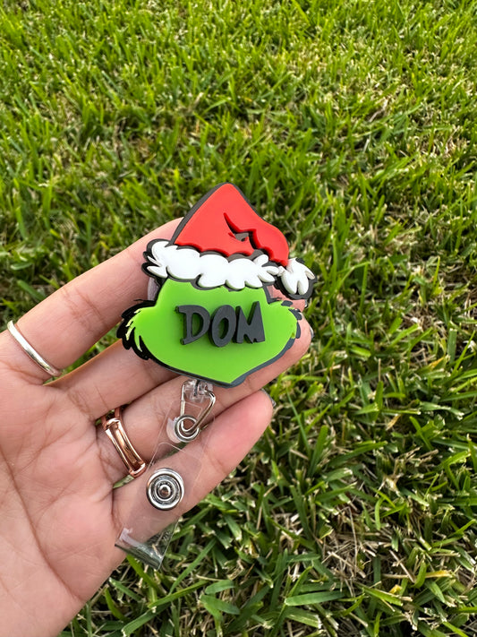 Grinch Inspired Badge Reel