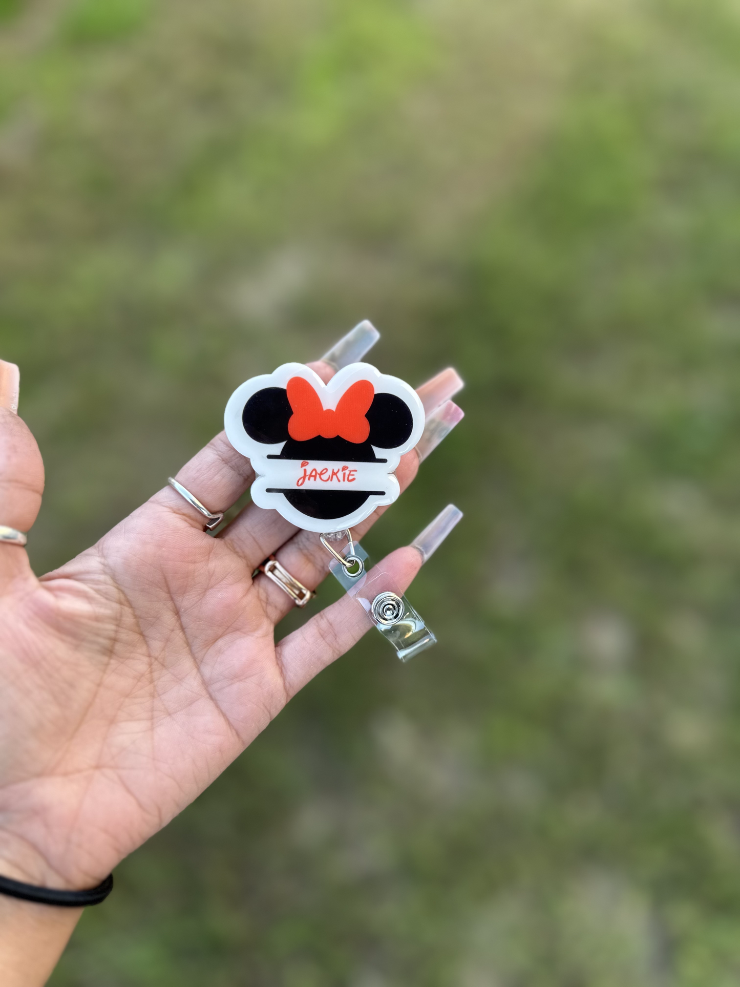 Minnie Mouse Inspired Badge Reel