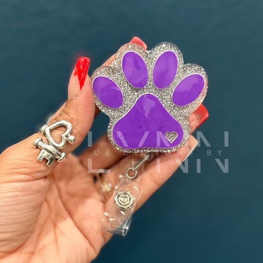 Dog Paw Badge Reel